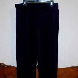 Lauren Ralph Lauren Purple Velour Pants Size Large